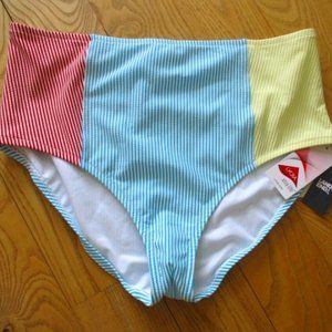 Lands' End Women's Swim Bottom - Red, Blue, Yellow NWOT